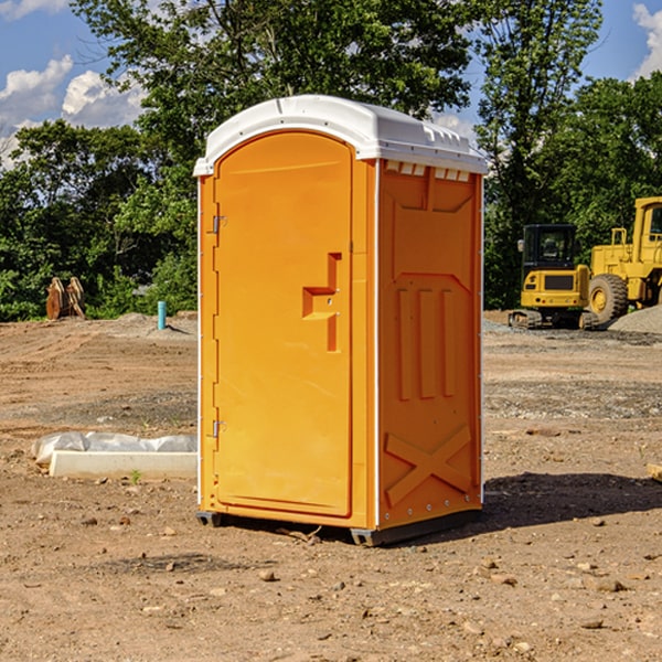 how often are the porta potties cleaned and serviced during a rental period in New Riegel Ohio